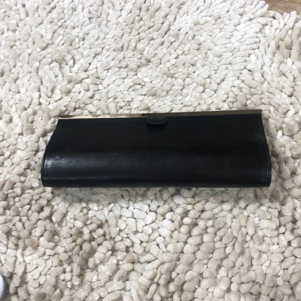Classic black clutch